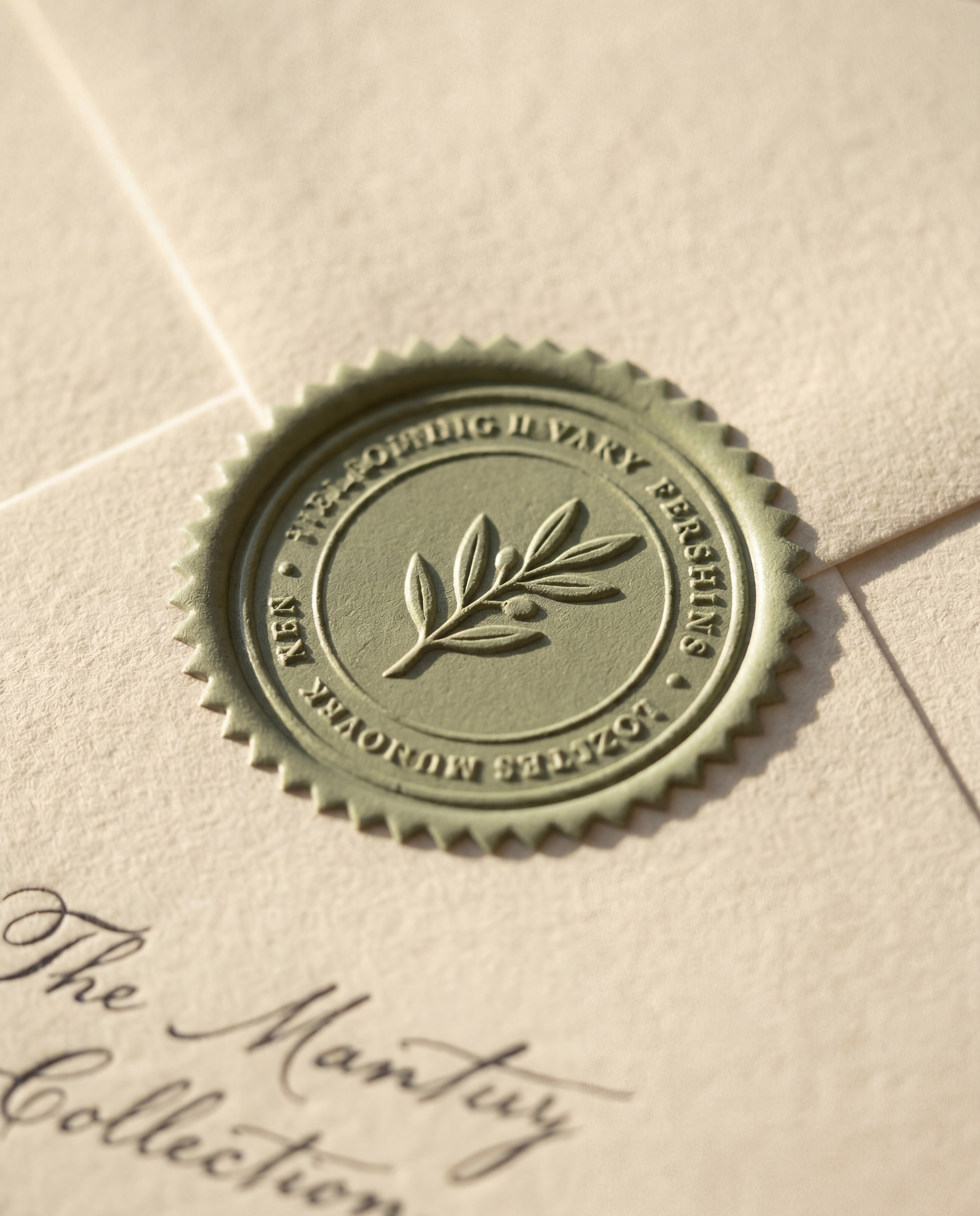 Close-up of the embossed wax seal on the Child Custody Resolutions certificate — an olive branch surrounded by the institutional signature